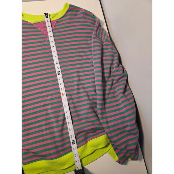 Free People We The Free Sweater Striped Oversized Baggy Sz L Casual Cozy Soft - Picture 7 of 7